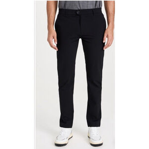 Greyson Pants Mens 40x26.5 Montauk Golf Quick Dry Front Performance Black FLAW